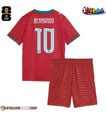 Portugalsko Bernardo Silva #10 Domácí dres komplet pro Děti MS 2026 Krátkým Rukávem (+ Krátké kalhoty)